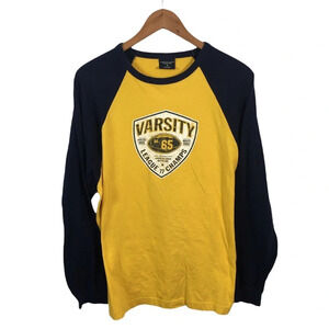 LS149 Mens AMERICAN EAGLE OUTFITTERS Varsity Champion Long Sleeve T Shirt M